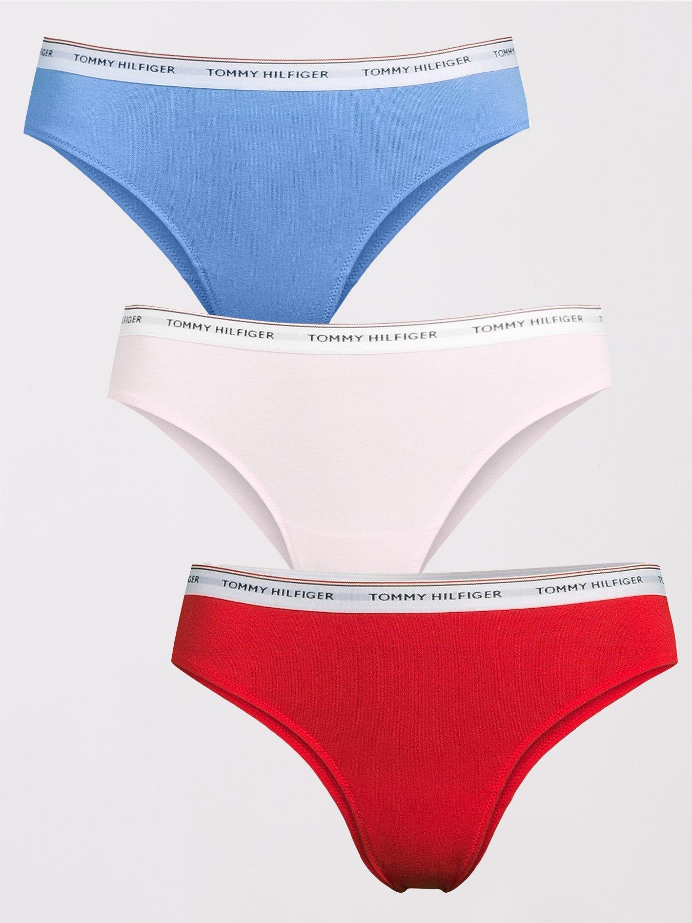 Tommy Hilfiger Essentials 3 Pack Thong - Multi | Very.co.uk