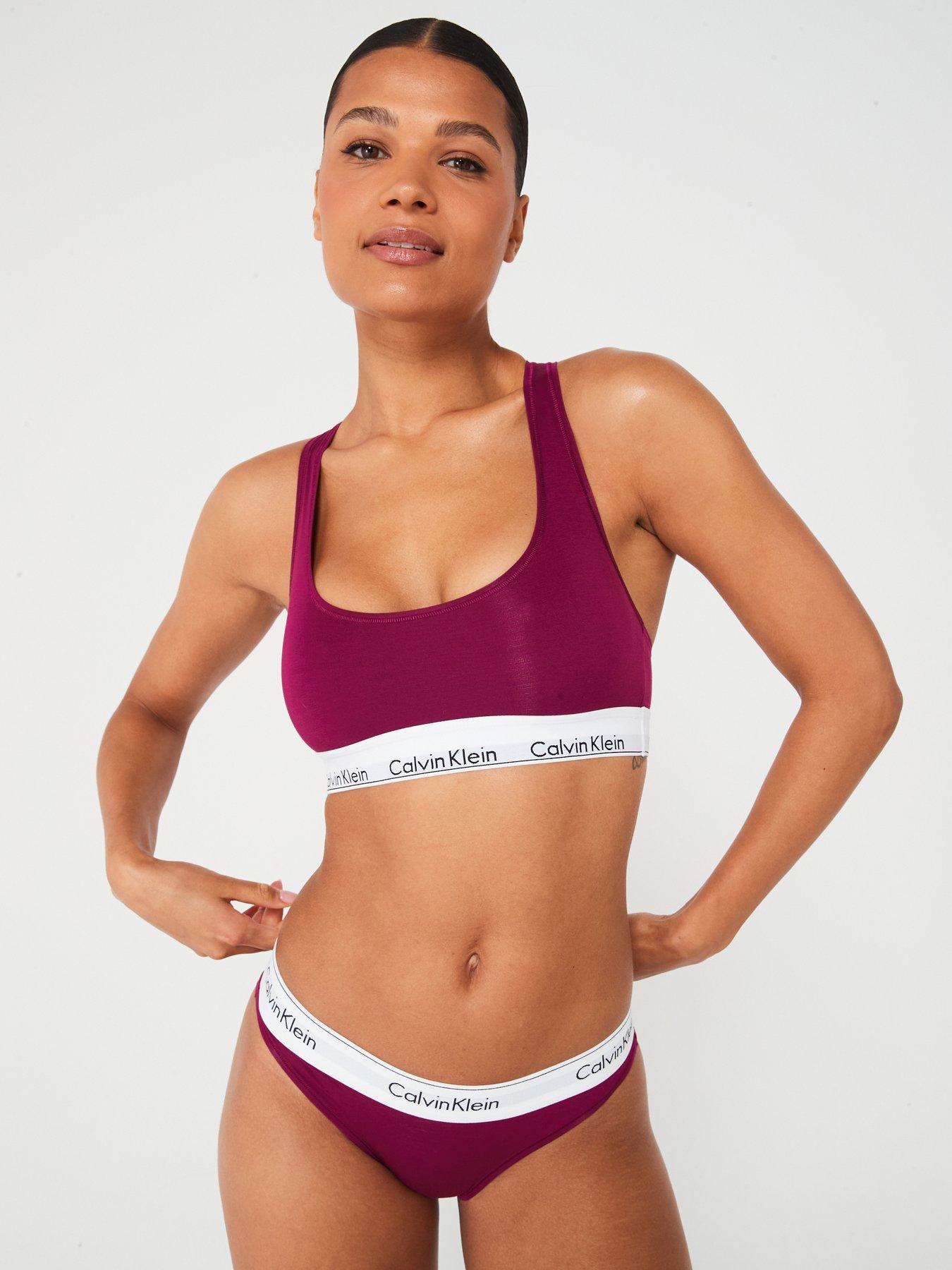 Calvin Klein Modern Cotton Bralette Purple Very