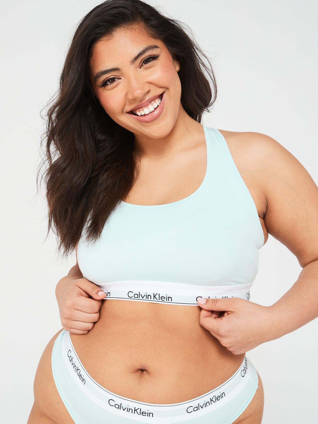 Buy Calvin Klein Modern Cotton Bralette Plus Size from £15.00 (Today) –  Best Deals on