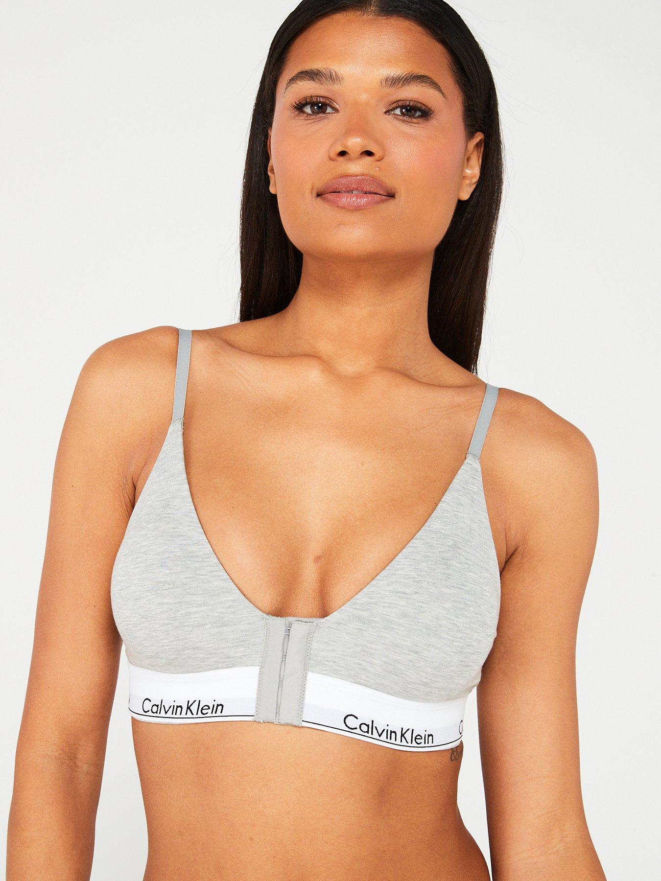 Calvin Klein Modern Cotton Post-Surgery Bra - Grey