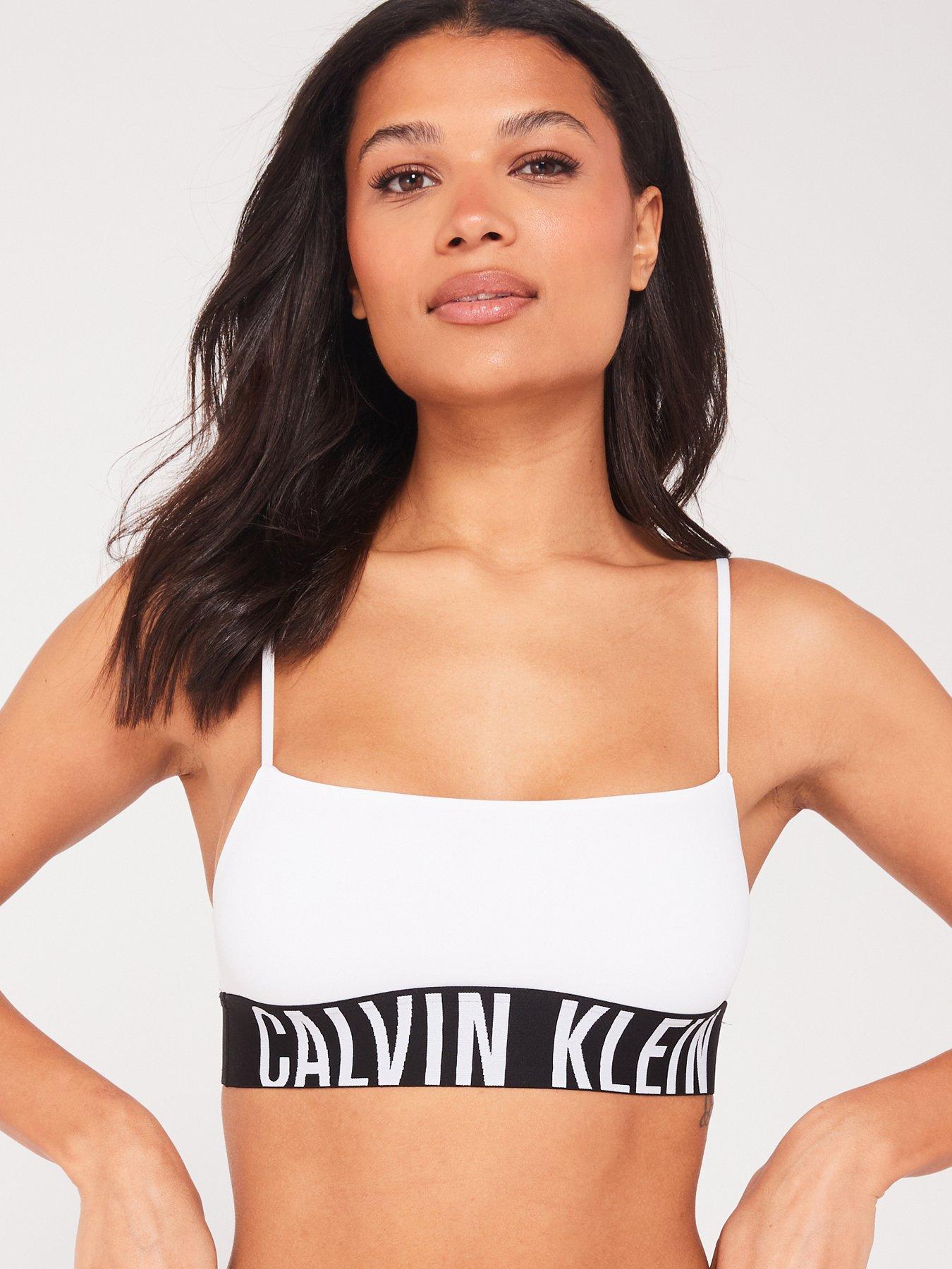 Calvin Klein Underwear Reversible Black Statement Bralette Calvin