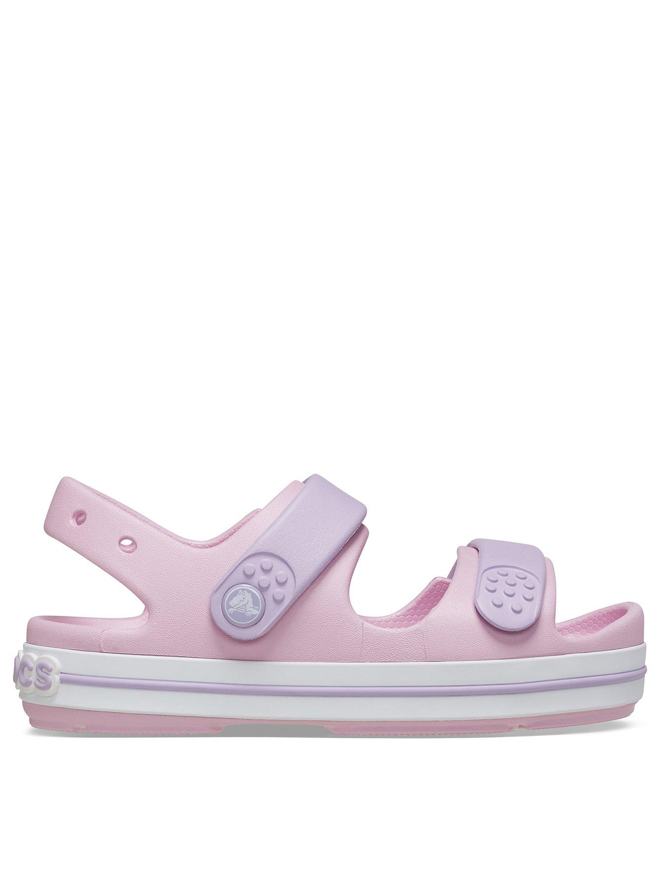 Crocs Ballerina/lavender Crocband Cruiser Sandal, Pink, Size 11 Younger