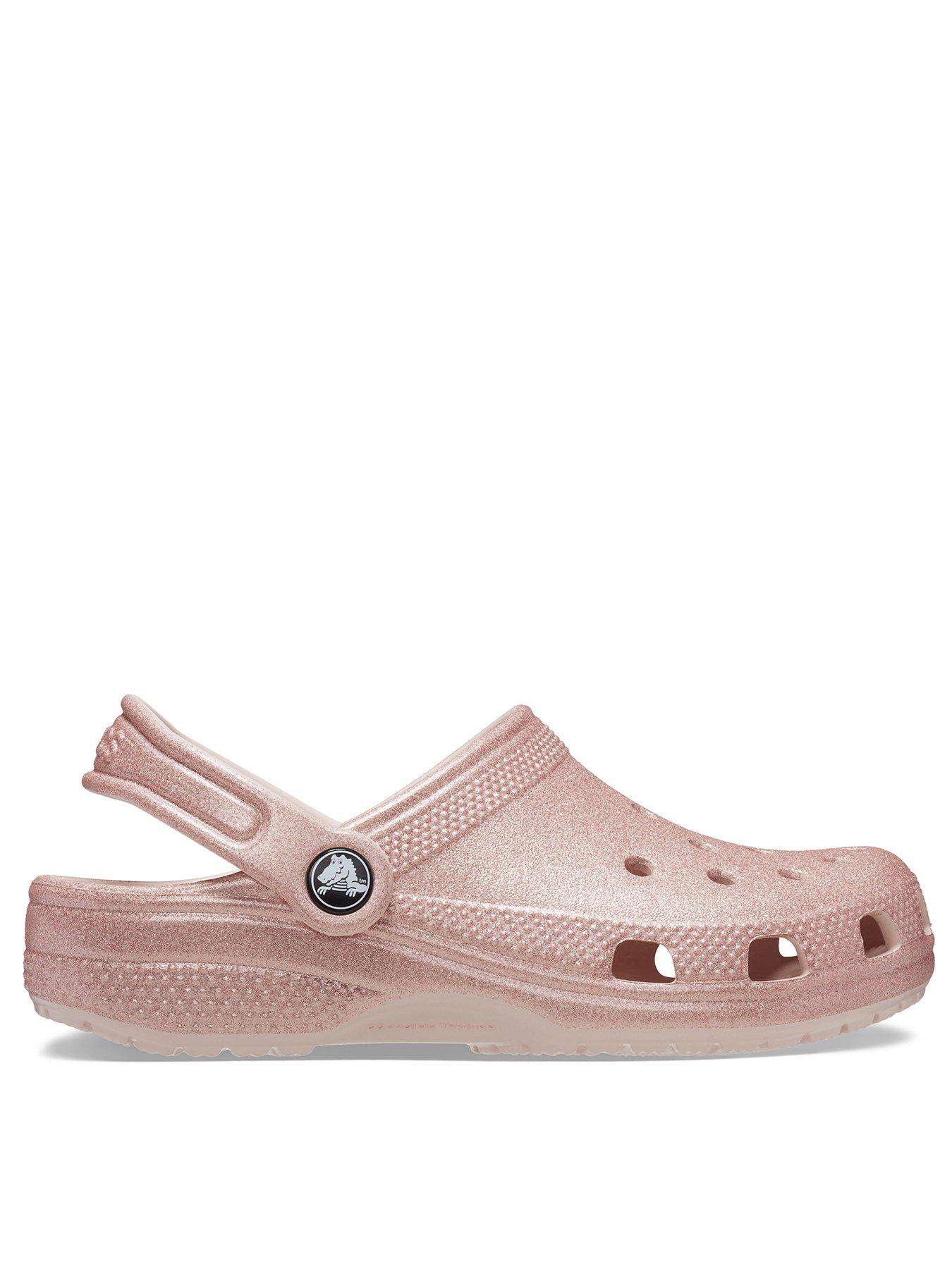 Metallic cheap pink crocs