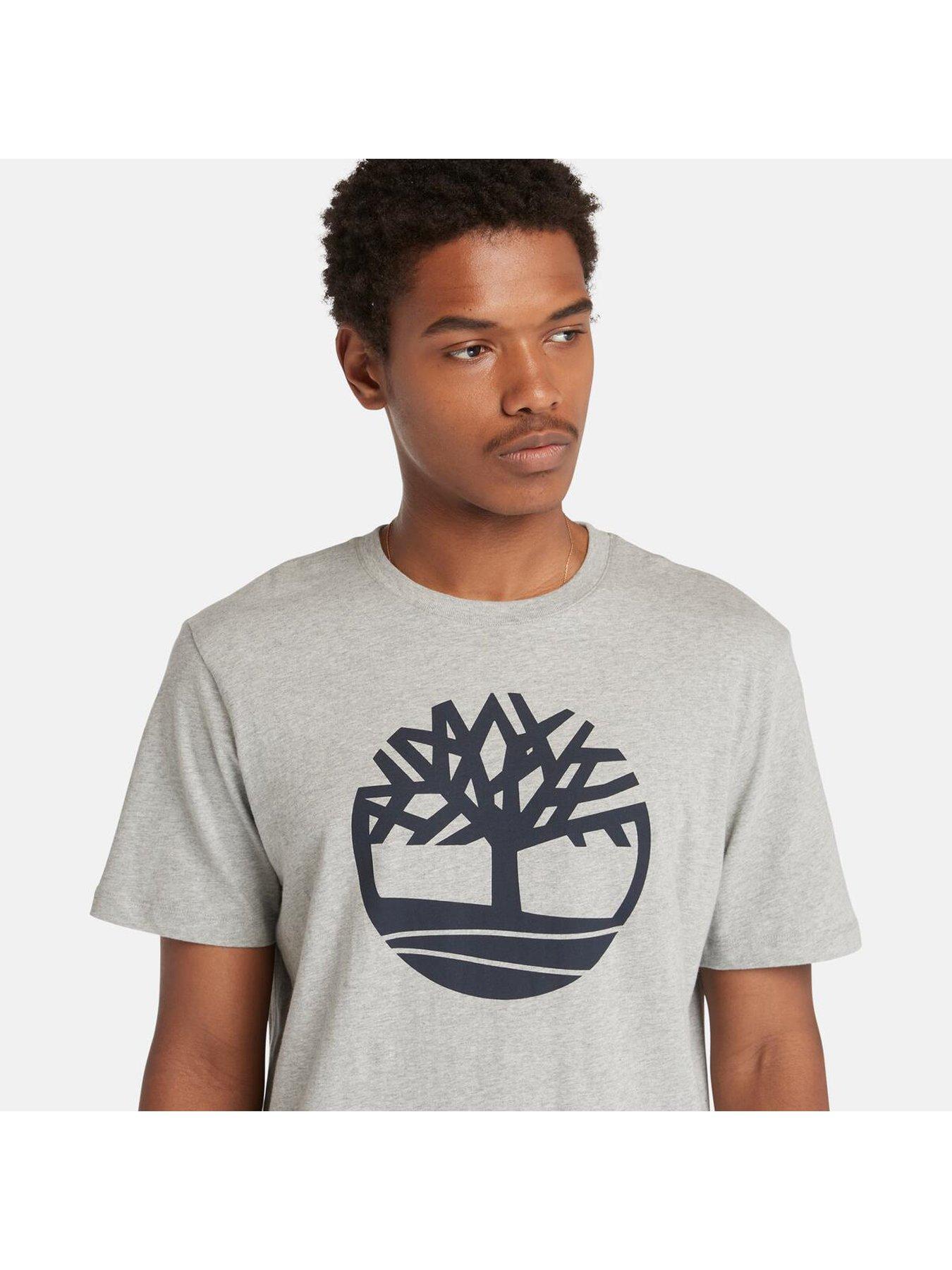 Timberland Kennebec River Short Sleeve Tree Logo T-Shirt - Grey | Very ...