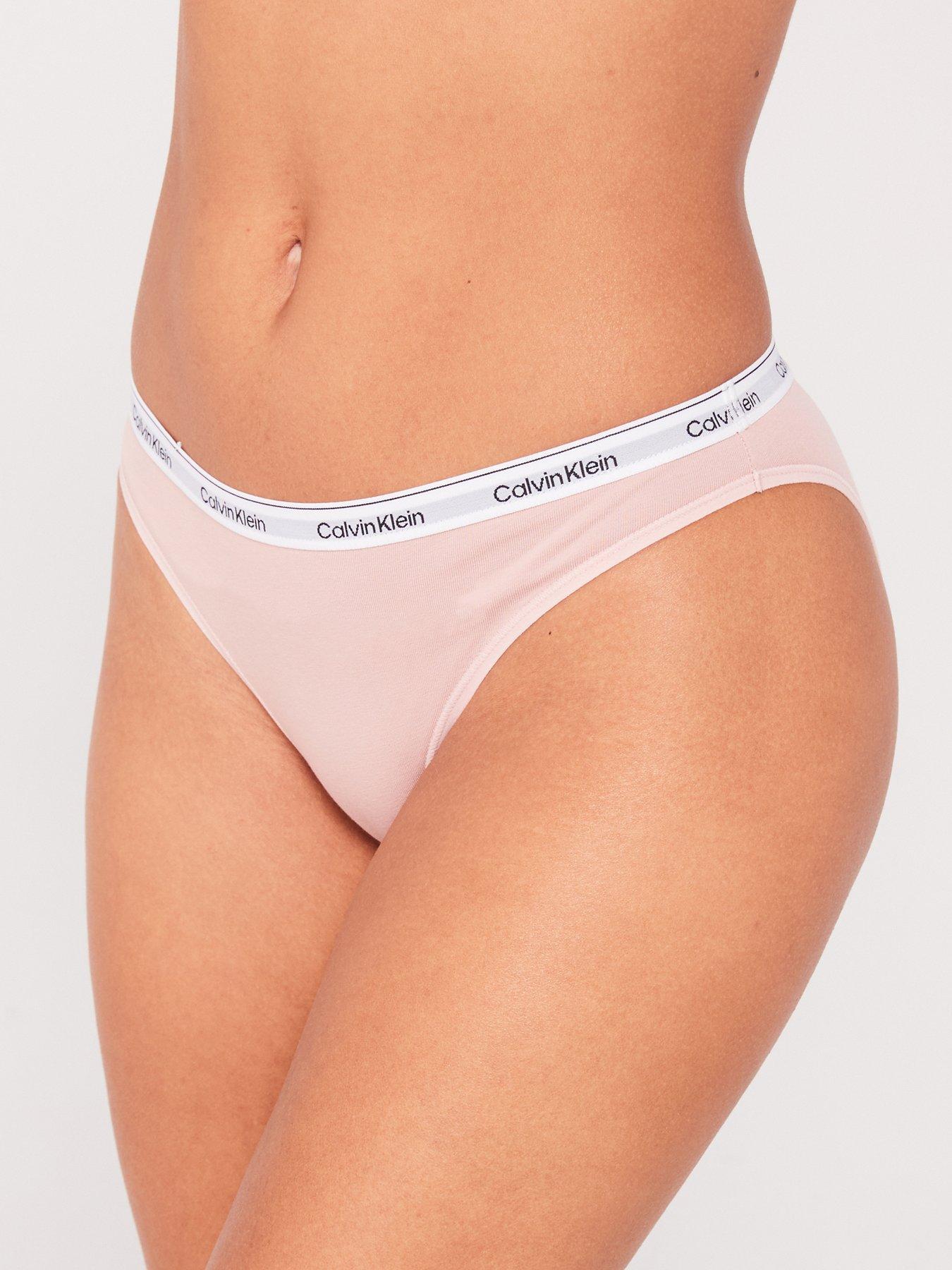 Calvin Klein Modern Cotton high leg tanga in black - ShopStyle Panties