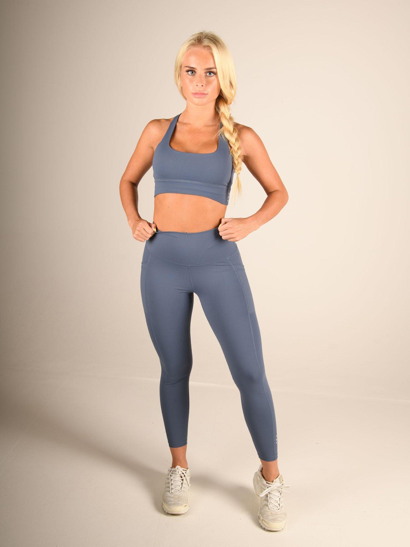 UNDER ARMOUR Womens Training Heat Gear Authentics Legging - Blue/White