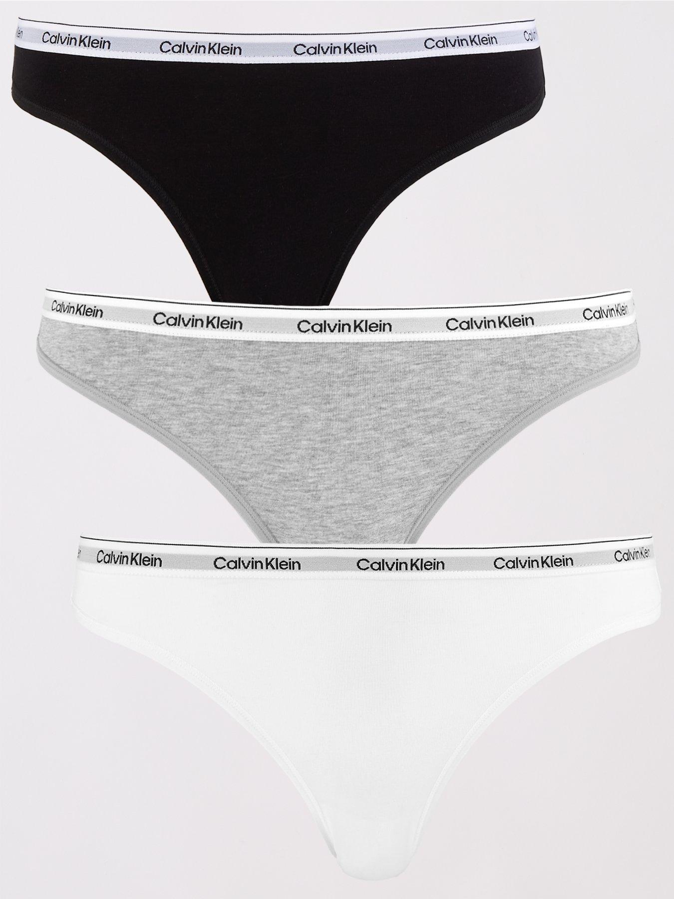 Image 1 of 5 of Calvin Klein 3 Pack Icon Logo Bikini Briefs - Multi
