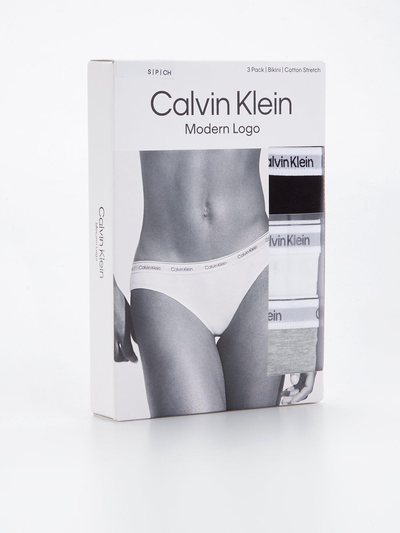 Image 5 of 5 of Calvin Klein 3 Pack Icon Logo Bikini Briefs - Multi