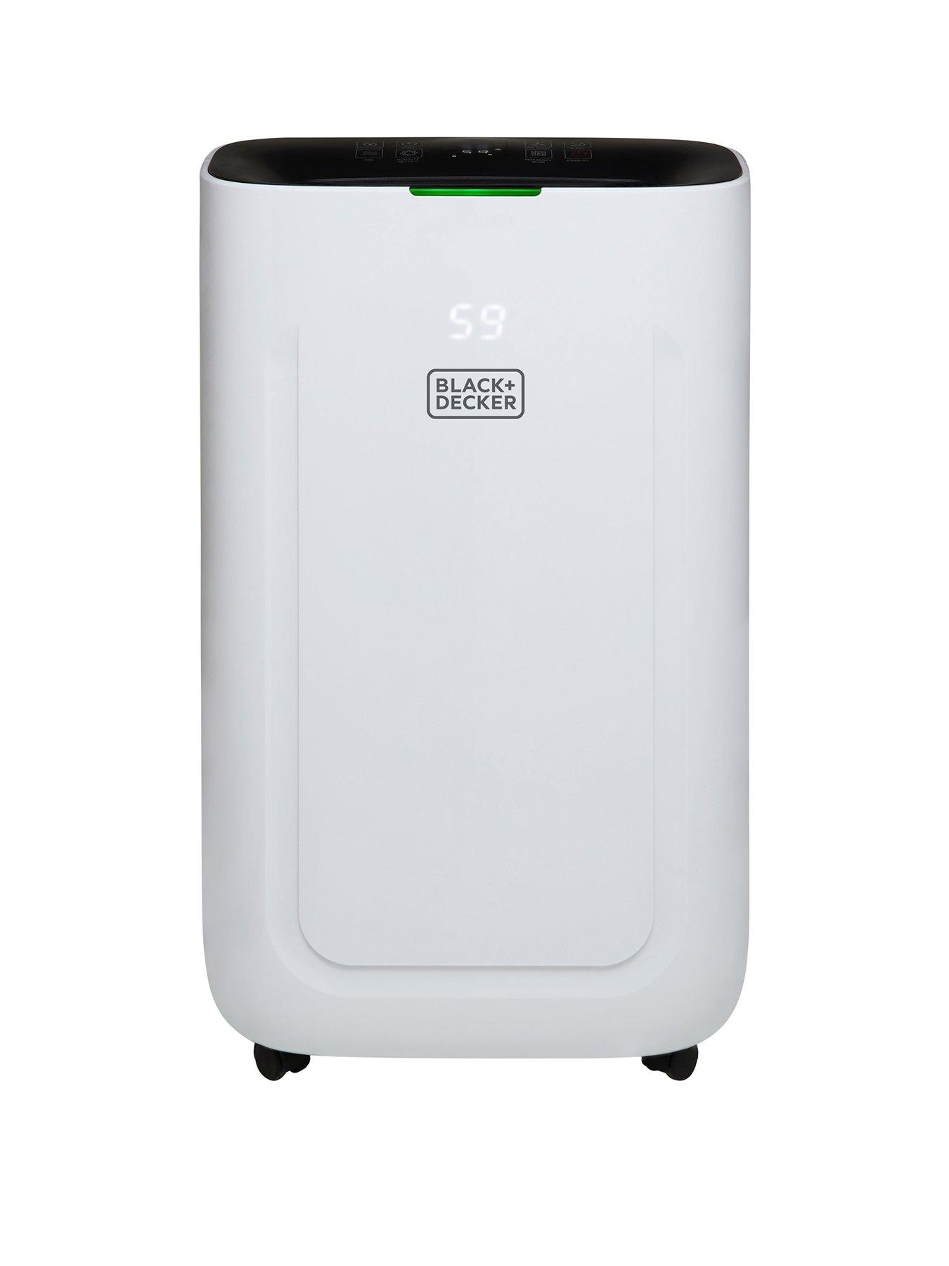 Black & Decker Bxeh60014Gb 20L Smart Dehumidifier, 4 Modes, Quiet, 6.5L Water Tank, 24 Hour Timer, White