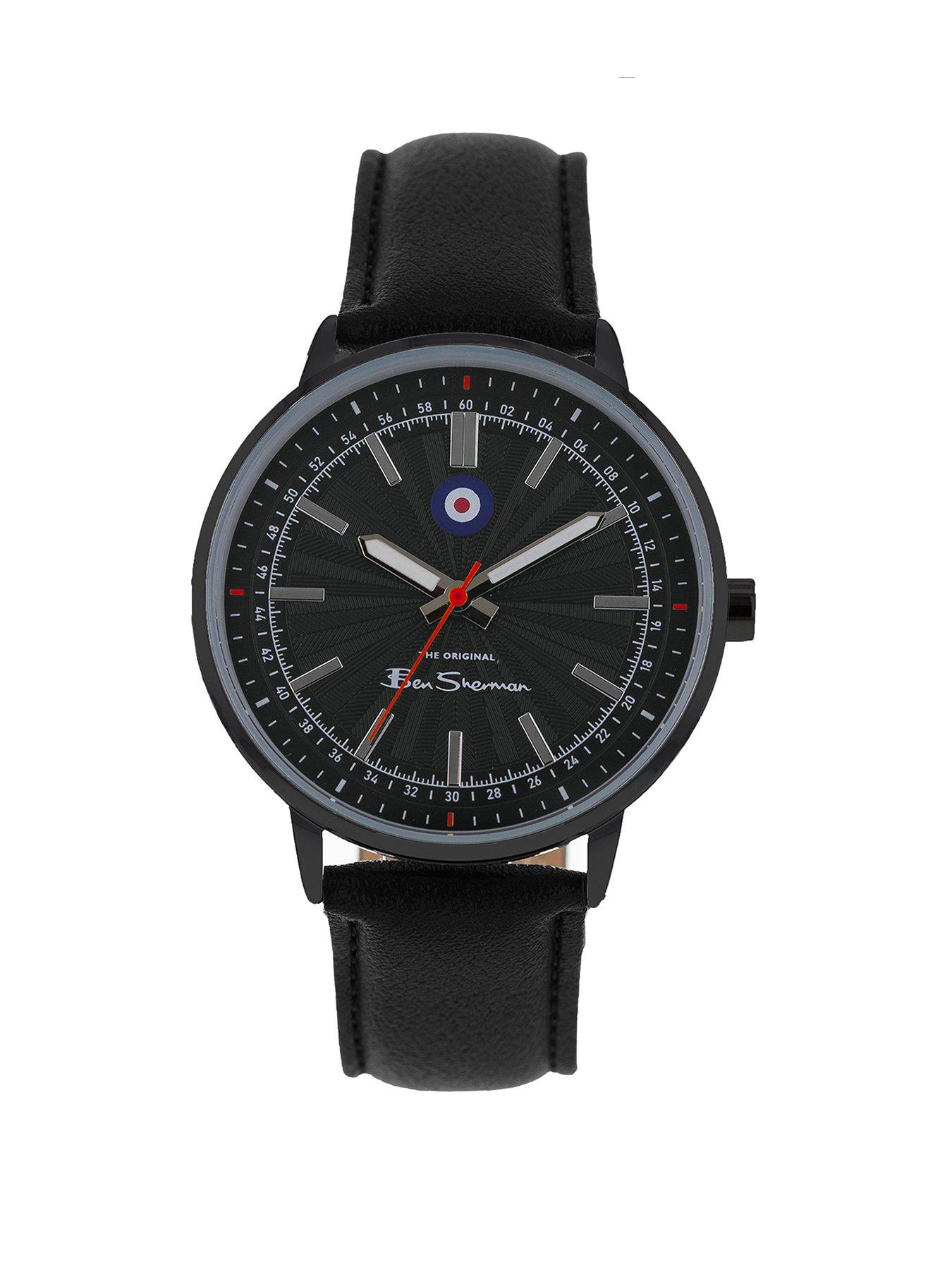 ben-sherman-black-pu-strap-watch-with-black-dial