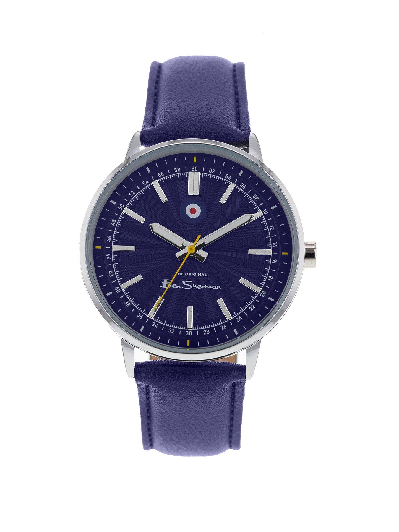 Product photograph of Ben Sherman Navy Pu Strap Watch With Navy Dial from very.co.uk