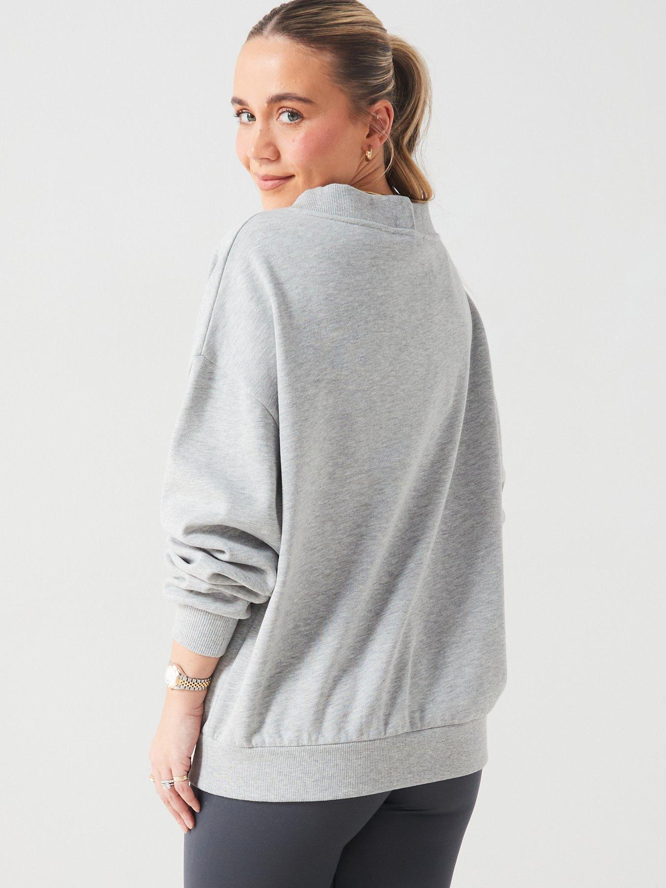 Everyday X Hattie Bourn Stockholm Logo V Neck Oversized Sweatshirt 