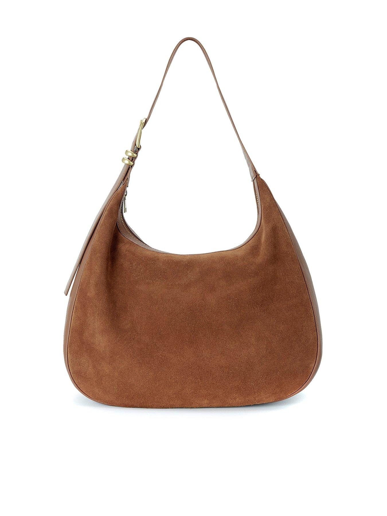 Tan Suede Shoulder Bag