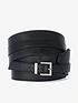  image of mint-velvet-black-leather-wide-waist-belt