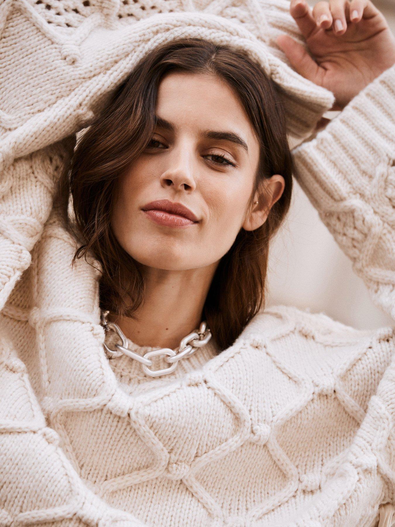 Mint Velvet Cream Bobble Stitch Jumper Very.co.uk