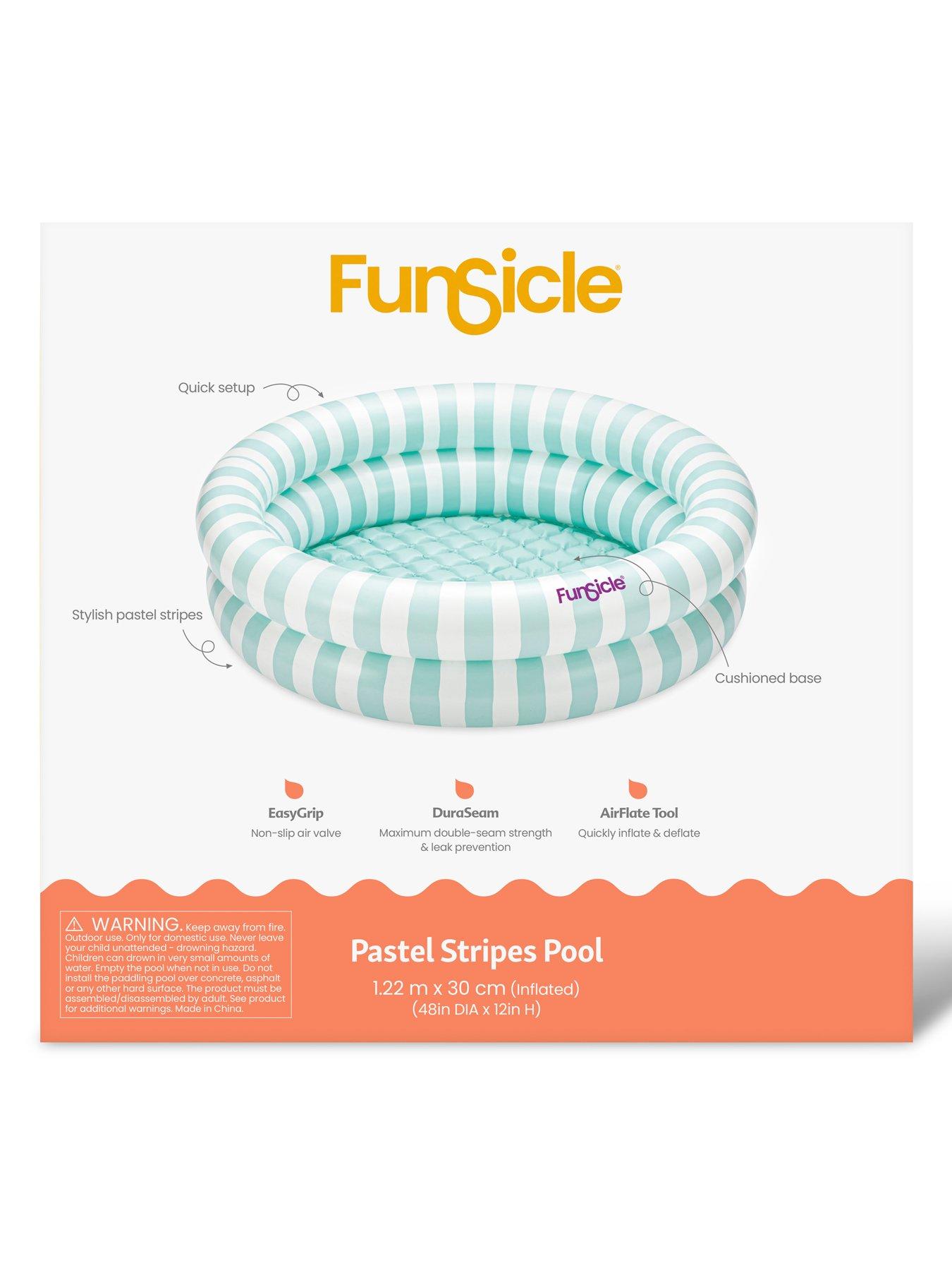 Funsicle 4ft Pastel Stripes Inflatable Pool | Very