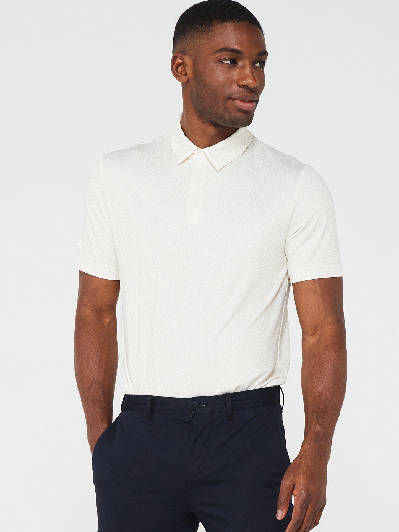 Golf Technical Printed Polo Shirt Off White