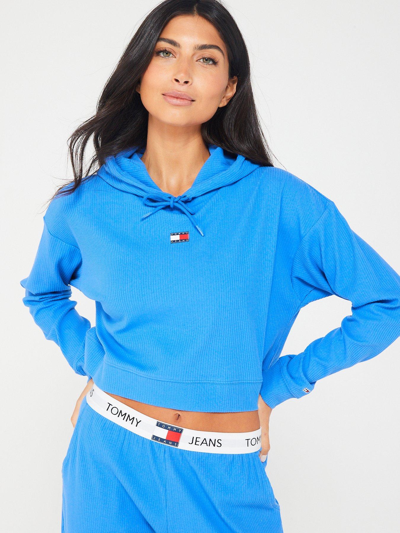 Tommy jeans logo hoodie on sale women's