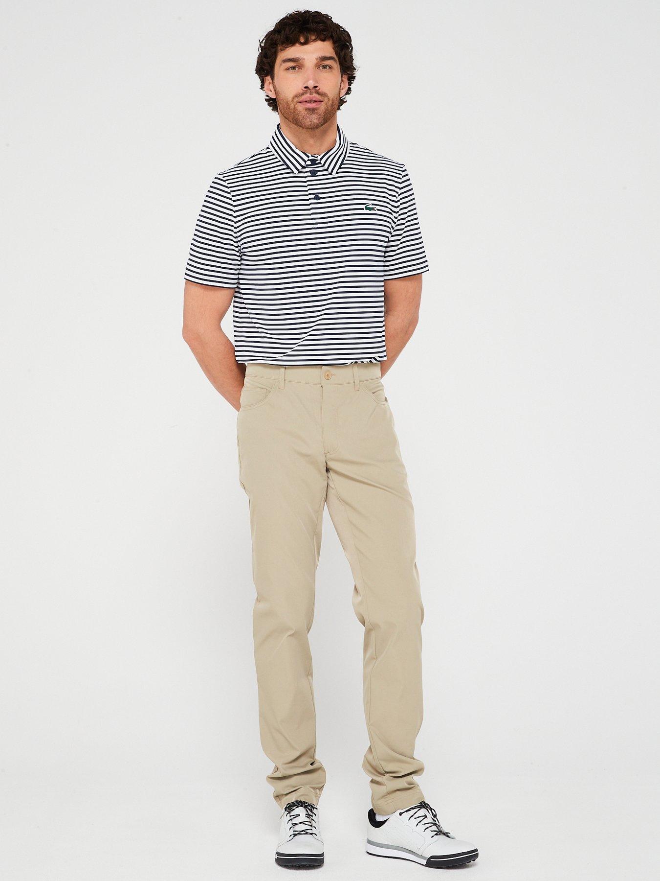 Image 3 of 4 of Lacoste Golf Striped Polo Shirt - Blue