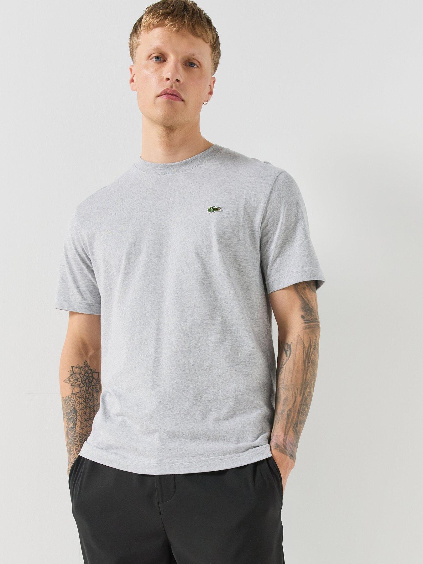 Lacoste Mid Weight Cotton Jersey T-Shirt - Light Grey | Very