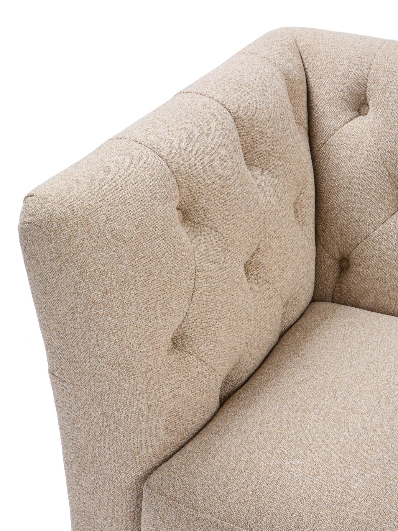 Very Home Nigella 2 Seater Fabric Sofa Natural Very.co.uk