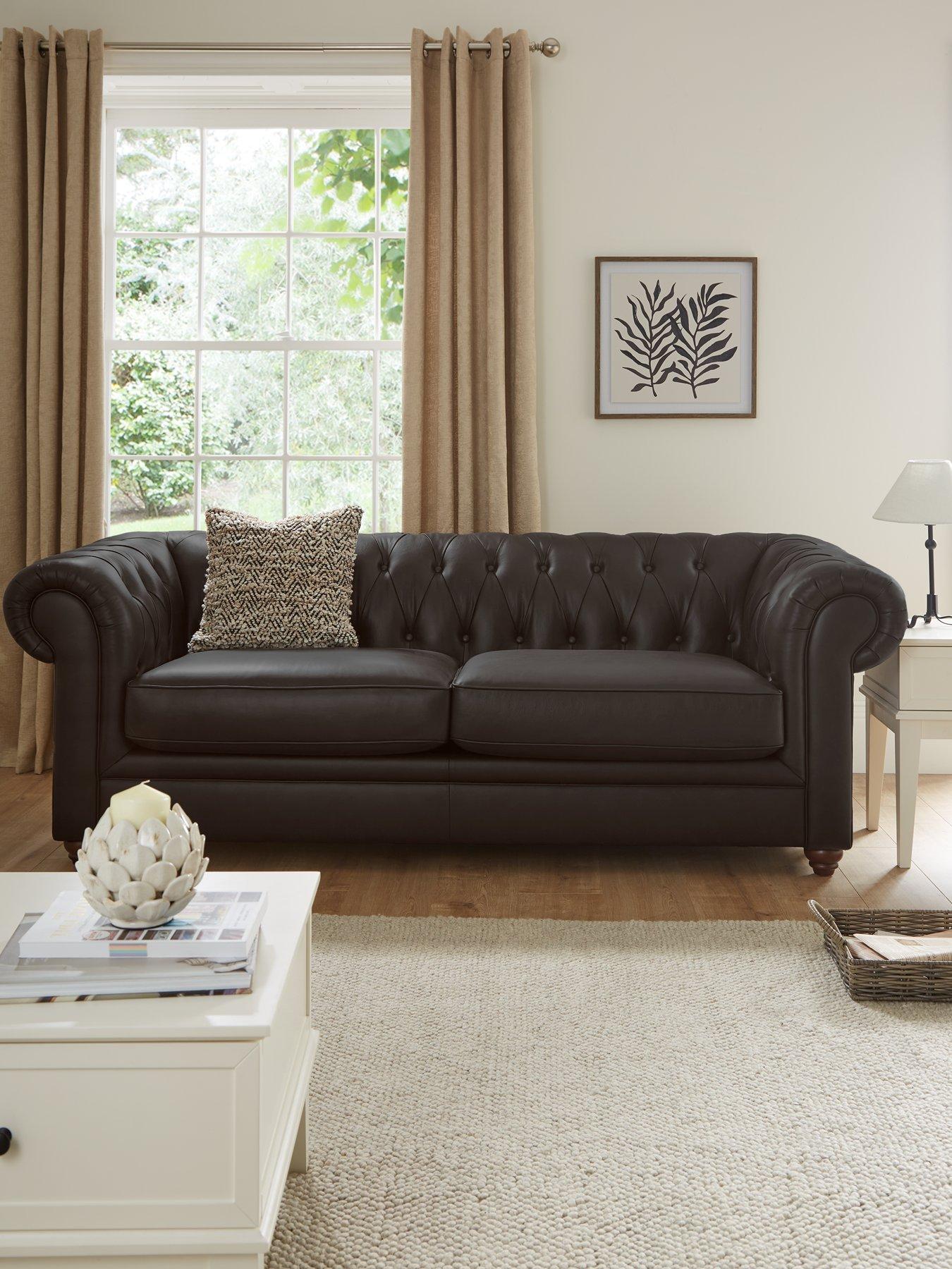 undefined New Bakerfield 3 Seater Leather/Faux Leather Sofa