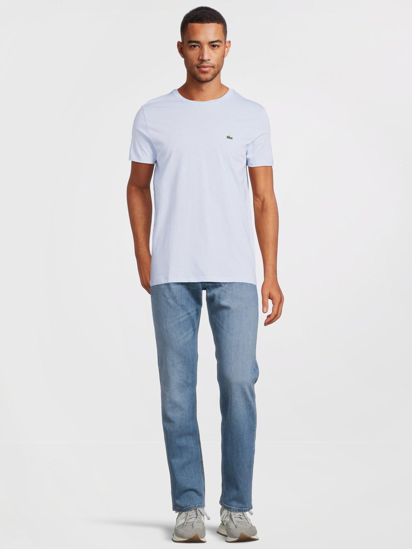 Lacoste Jersey Pima T-Shirt - Light Blue | Very.co.uk