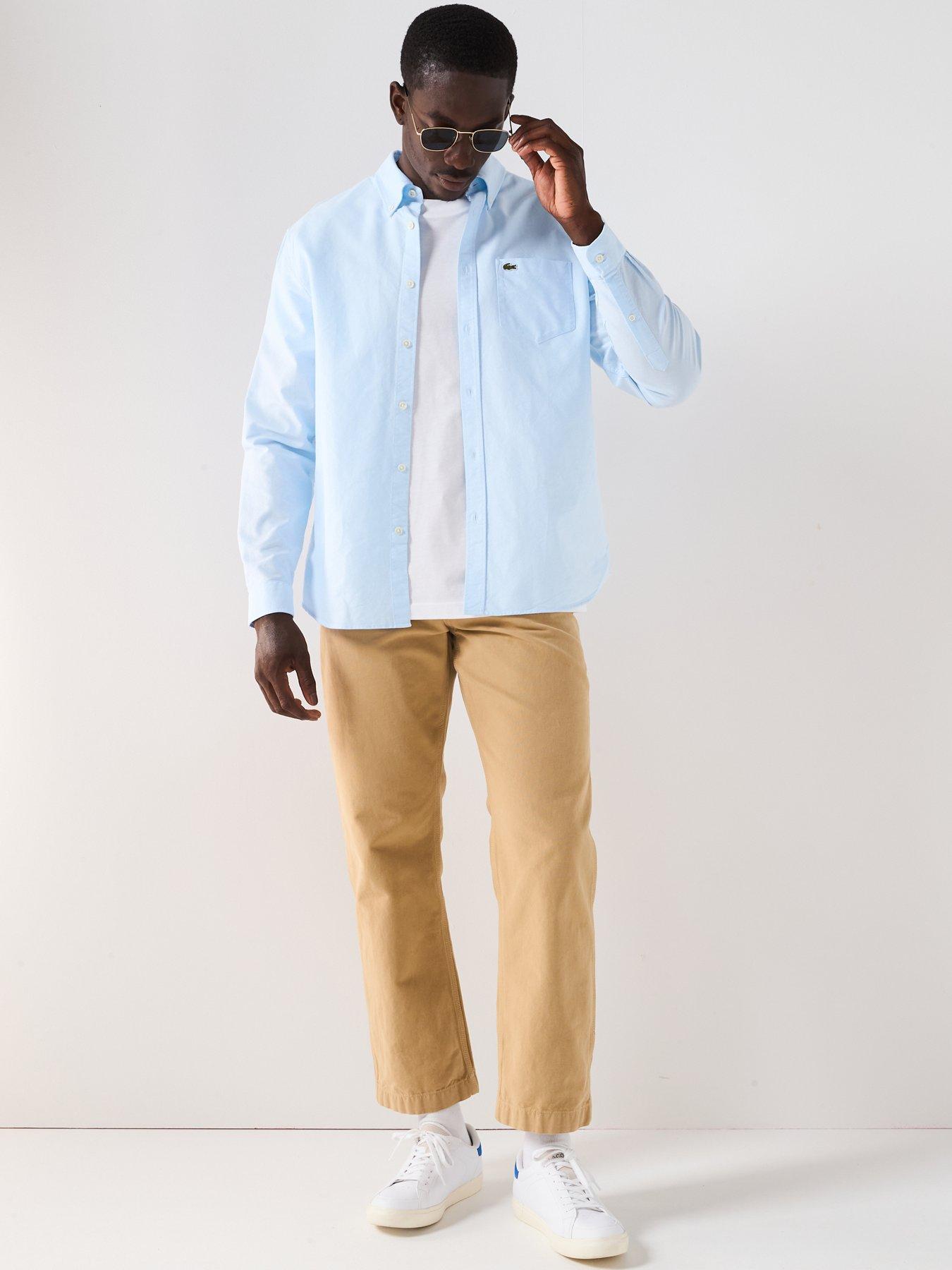 Image 3 of 5 of Lacoste Midi Weight Cotton Jersey T-Shirt - White