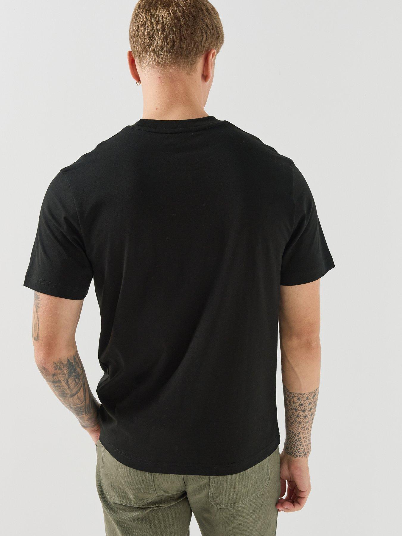 Image 2 of 6 of Lacoste Mid Weight Cotton Jersey T-Shirt - Black