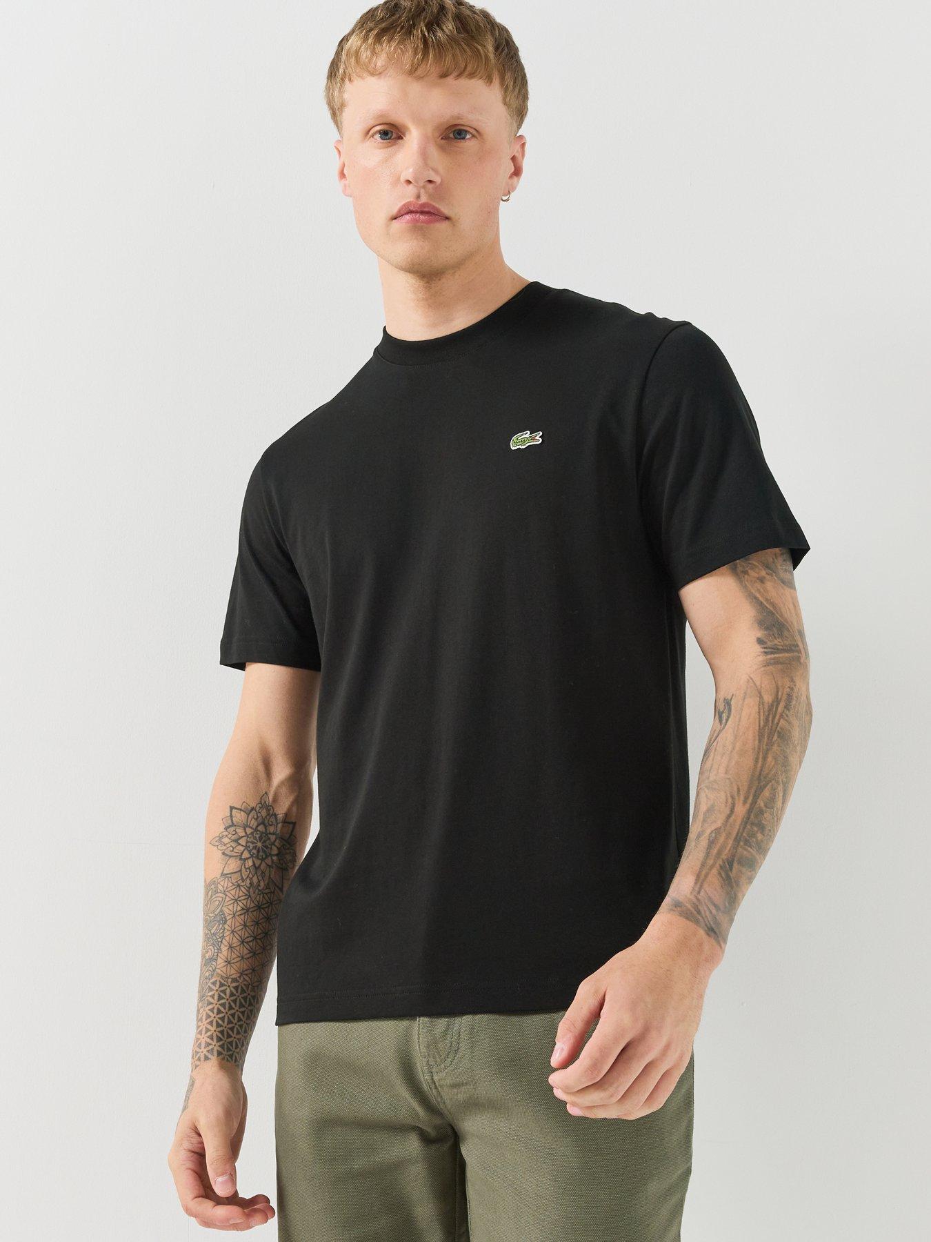 Image 4 of 6 of Lacoste Mid Weight Cotton Jersey T-Shirt - Black
