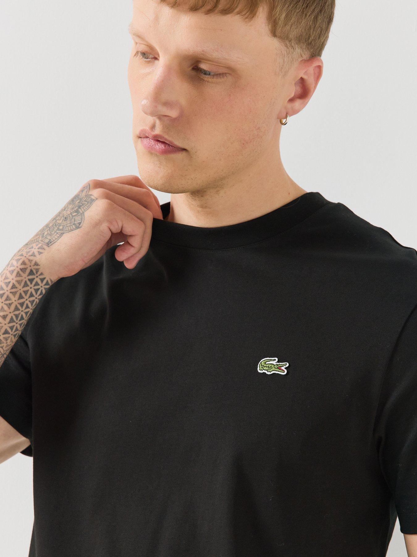 Image 5 of 6 of Lacoste Mid Weight Cotton Jersey T-Shirt - Black