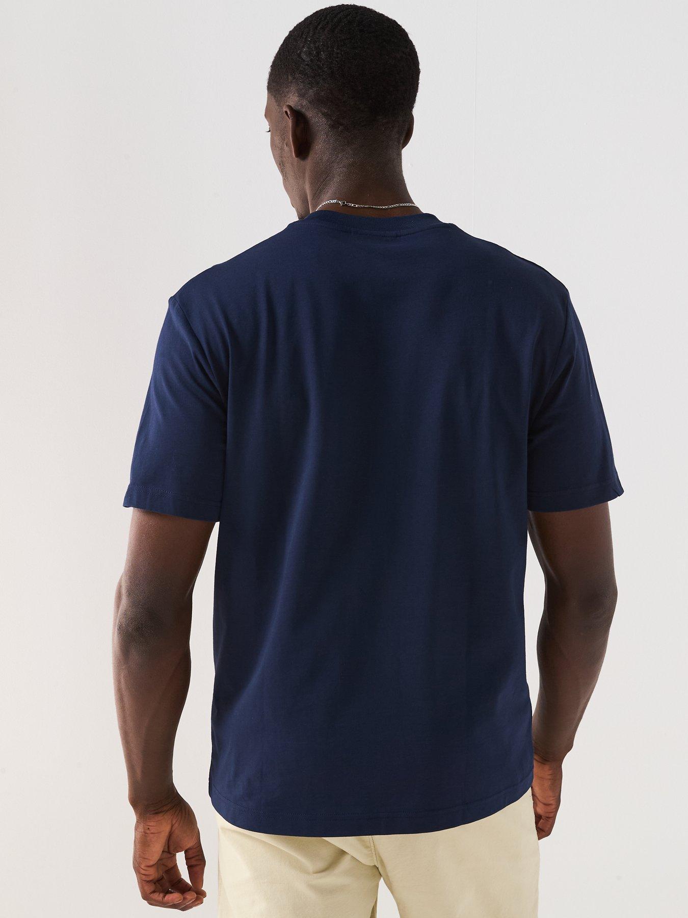 Image 2 of 5 of Lacoste Midi Weight Cotton Jersey T-Shirt - Dark Blue