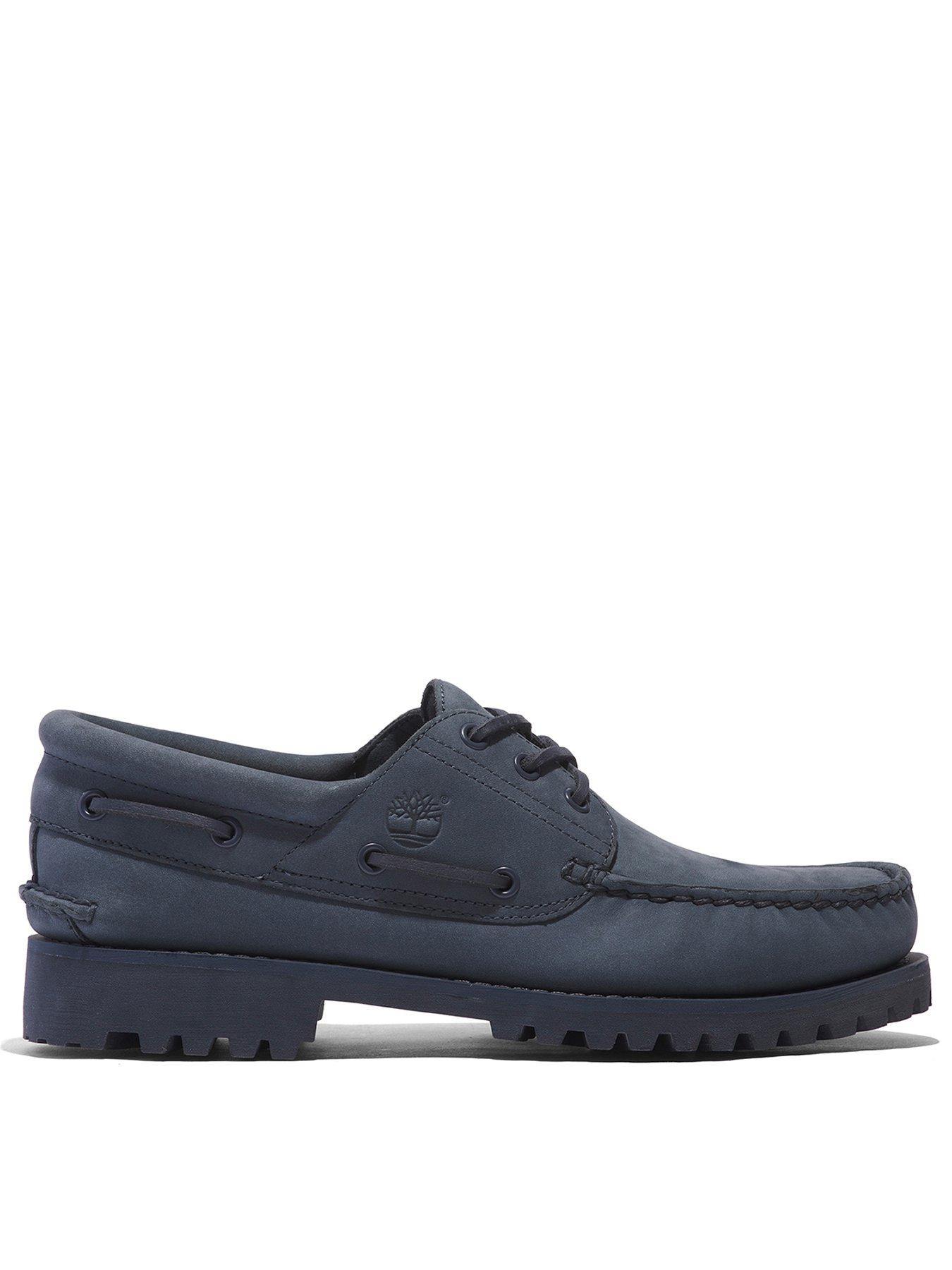 Timberland Authentic Nubuck 3 Eye Boat Shoe - Blue | Very.co.uk
