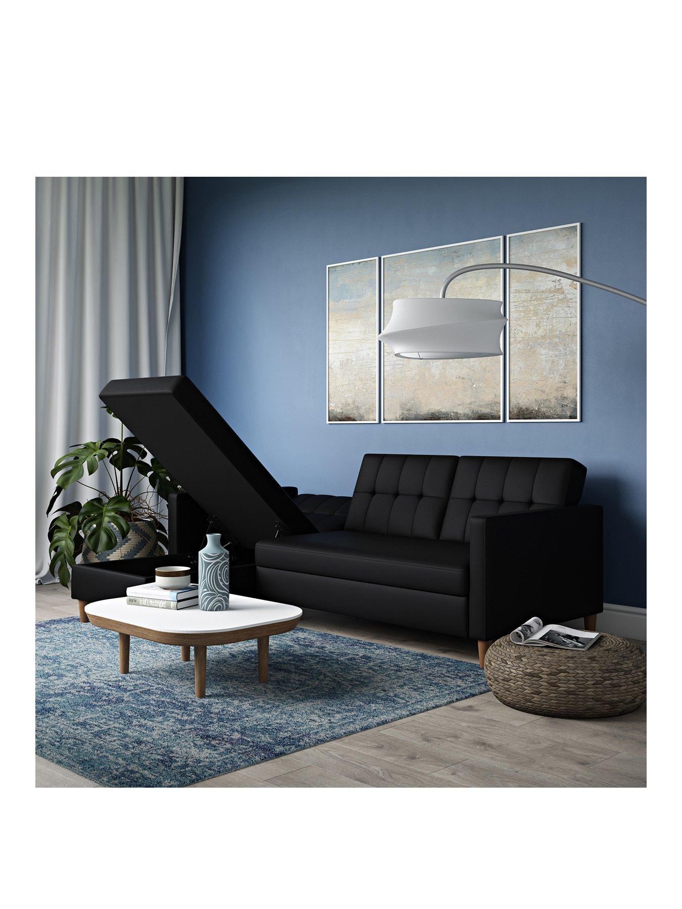 Image 2 of 7 of Dorel Home Hartford Sectional Corner&nbsp;Futon - Black