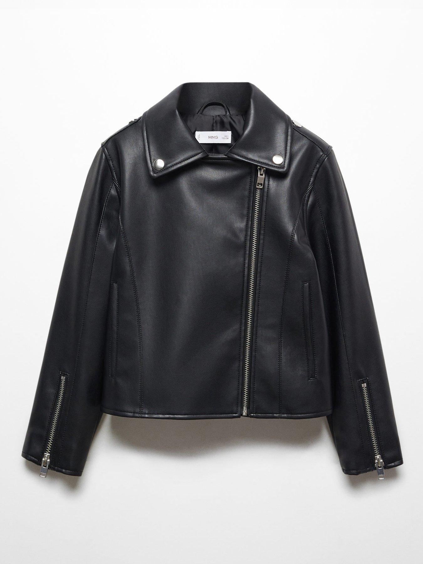 Black Leather Jacket Women, Sexy Long Sleeve Crop Top, Sci Fi