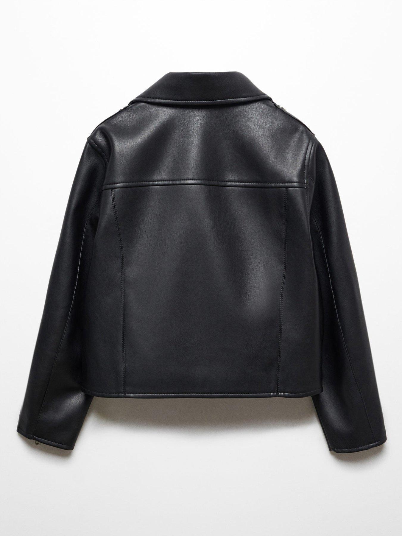 Girls faux leather biker jacket sale