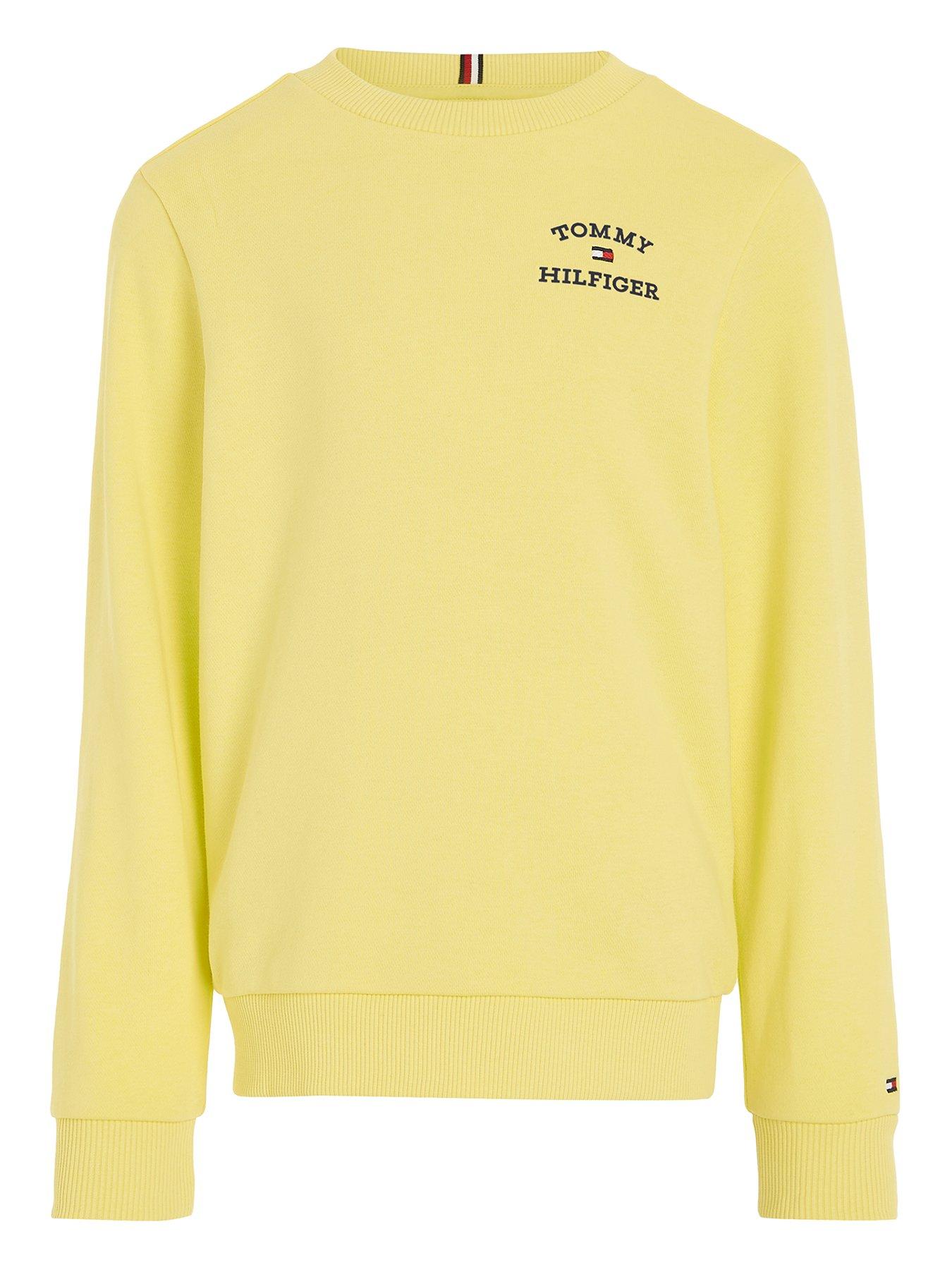 Tommy Hilfiger Boys TH Logo Sweatshirt - Yellow Tulip | Very.co.uk