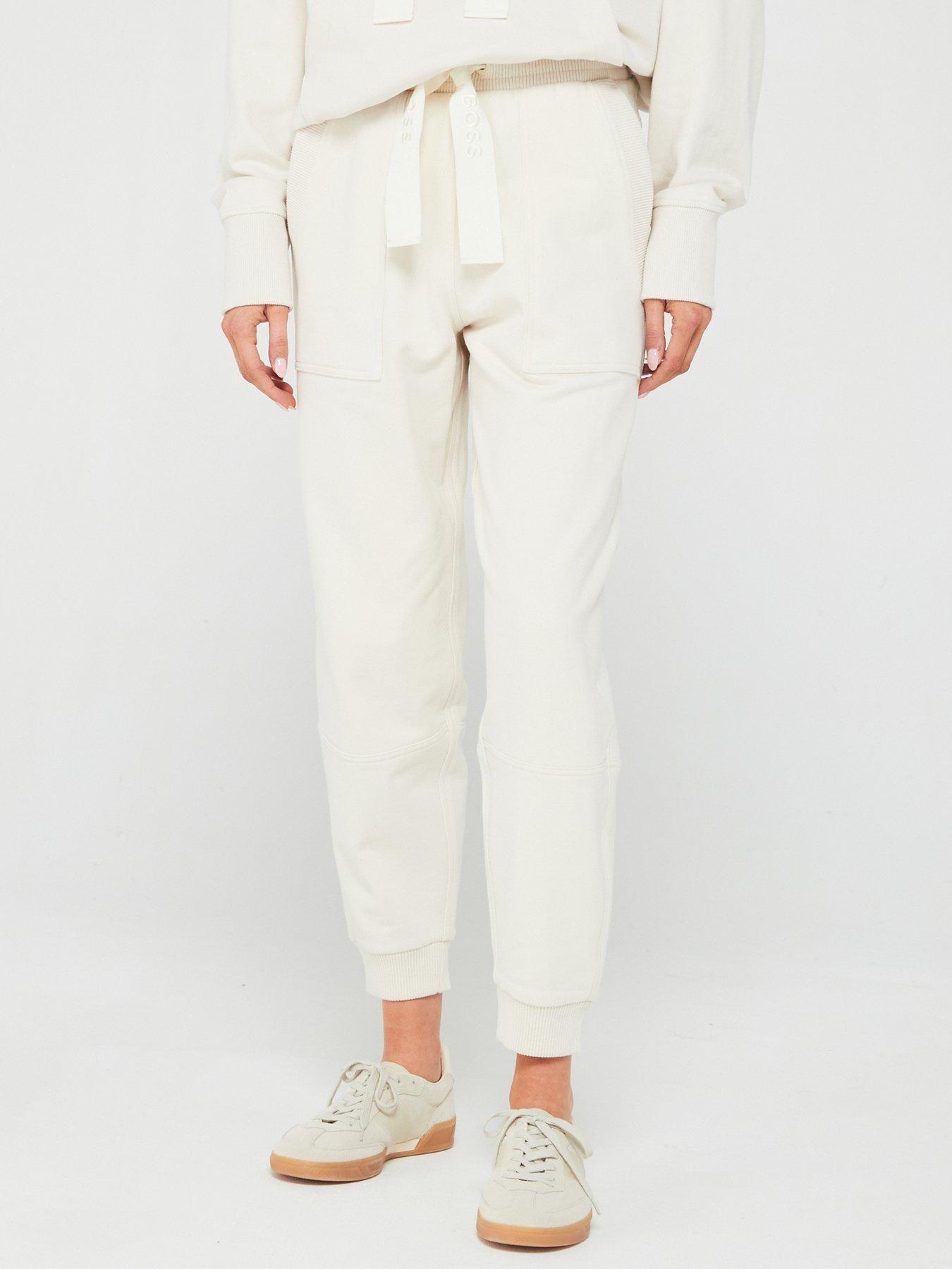 undefined Orange Elee Logo Drawstring Jogger - Off White