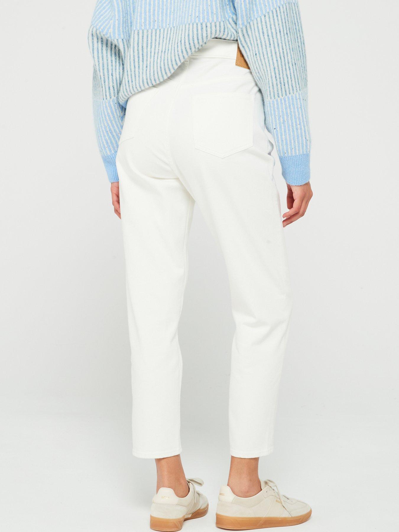 BOSS Orange Ruth High Rise Jean - White | Very.co.uk