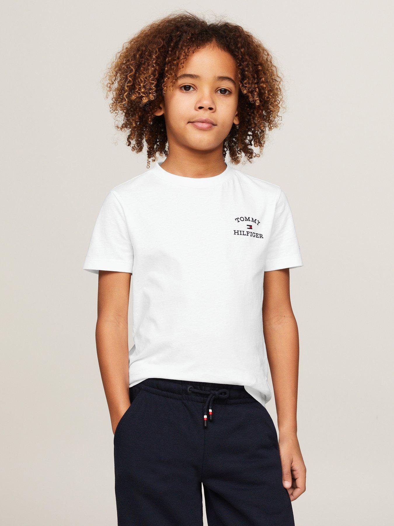 Tommy Hilfiger Kids Boys T Shirt In White 3