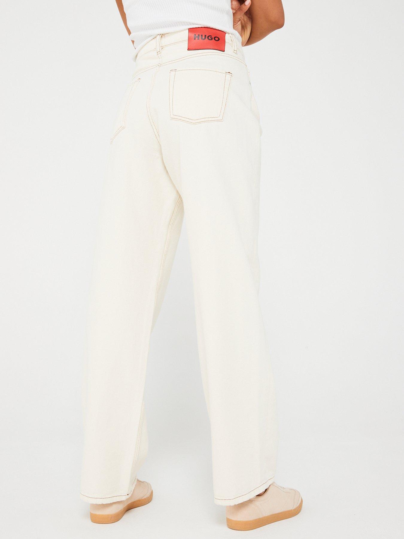 HUGO Damen Gisanna Jeans – Klassische Damenjeans Mit Gürtelschlaufen, Knopf Und Reißverschluss