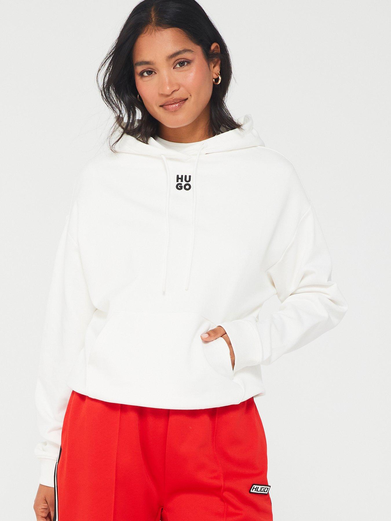 RED Delfinia Logo Hoodie White