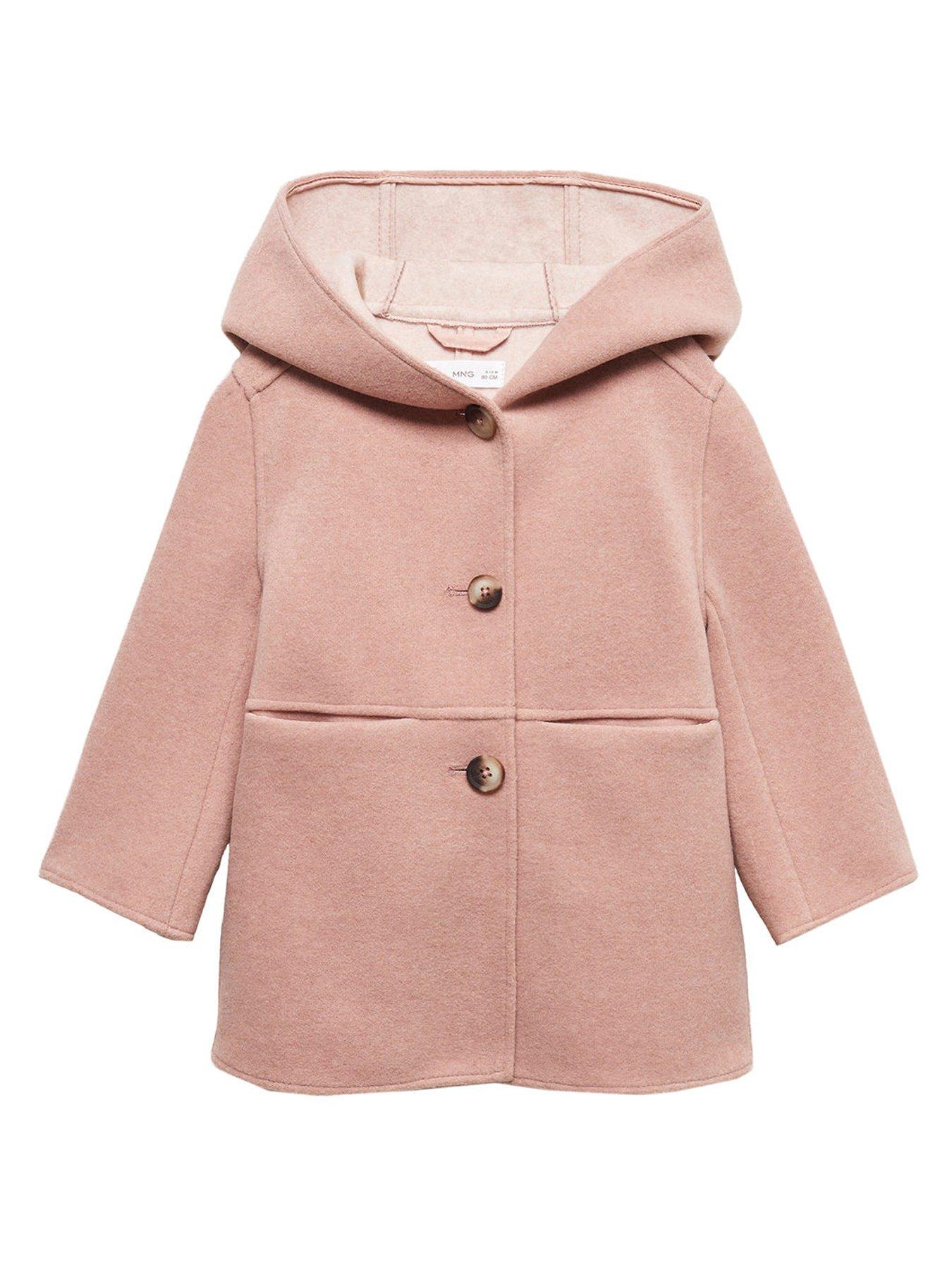 Girls pink 2025 duffle coat