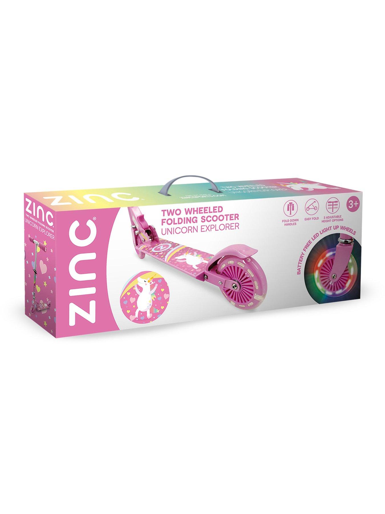 Image 5 of 5 of Zinc Two Wheeled Folding Light Up Explorer Scooter - Unicorn