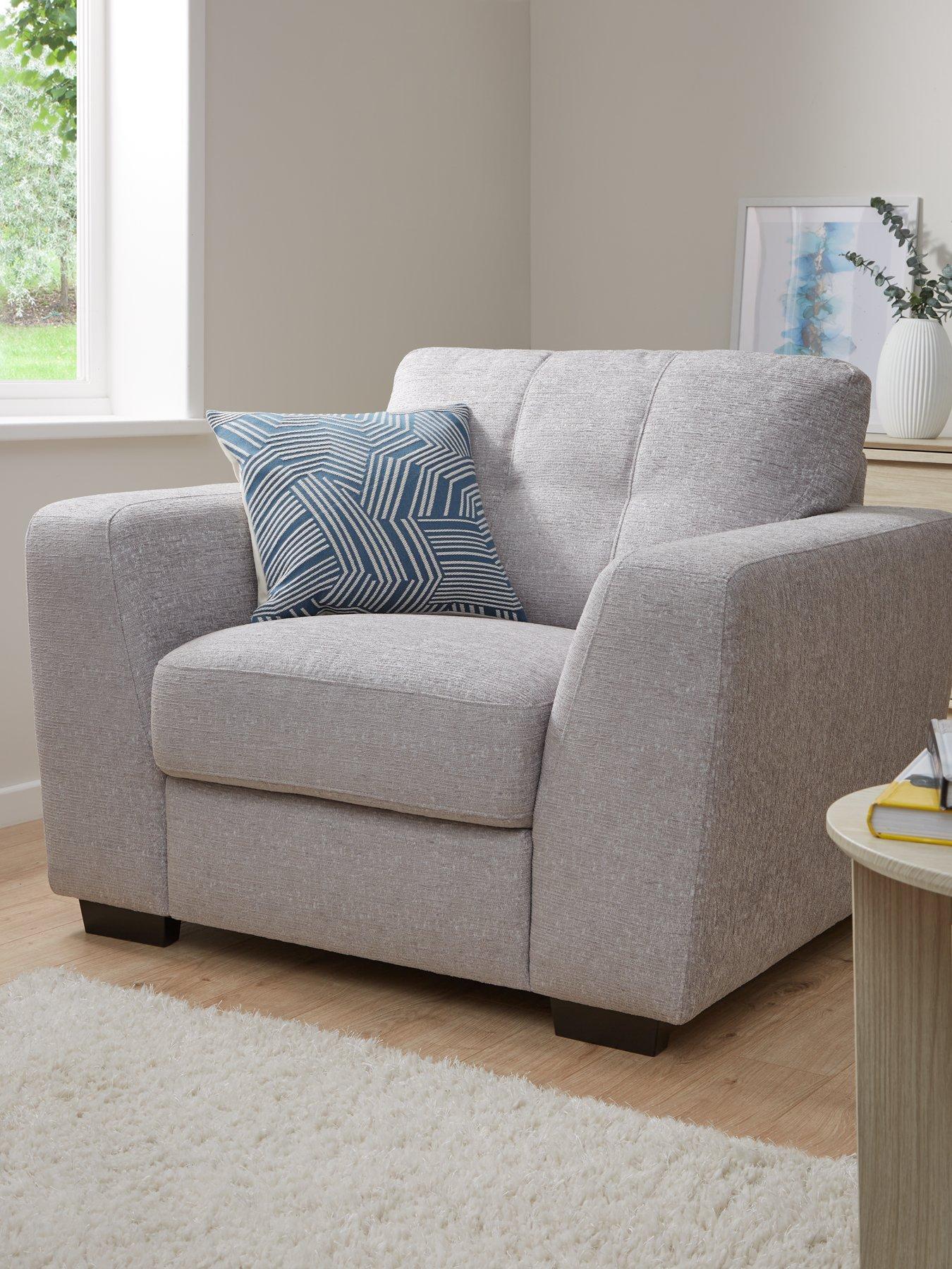 Product photograph of Very Home Arden Fabric Chair from very.co.uk