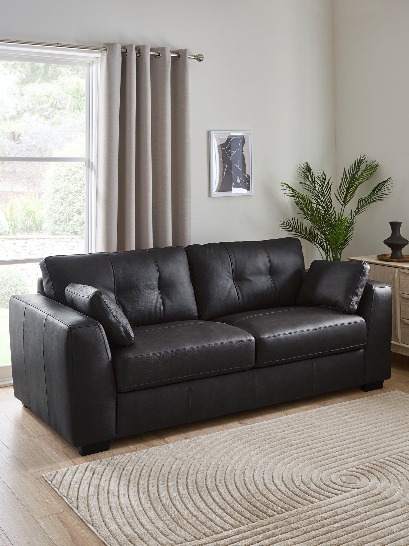 Very Home Arden Italian Leather 4 Seater Sofa
