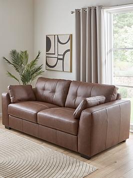 Product photograph of Very Home Arden 2 Seater Leather Sofa from very.co.uk