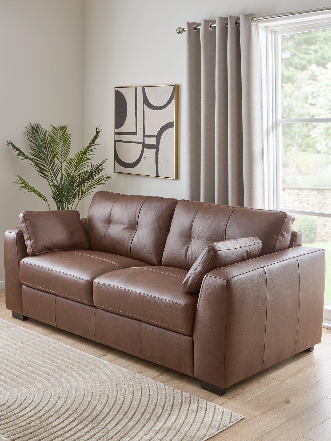 Image 1 of 6 of Very Home Arden 2 Seater Leather Sofa