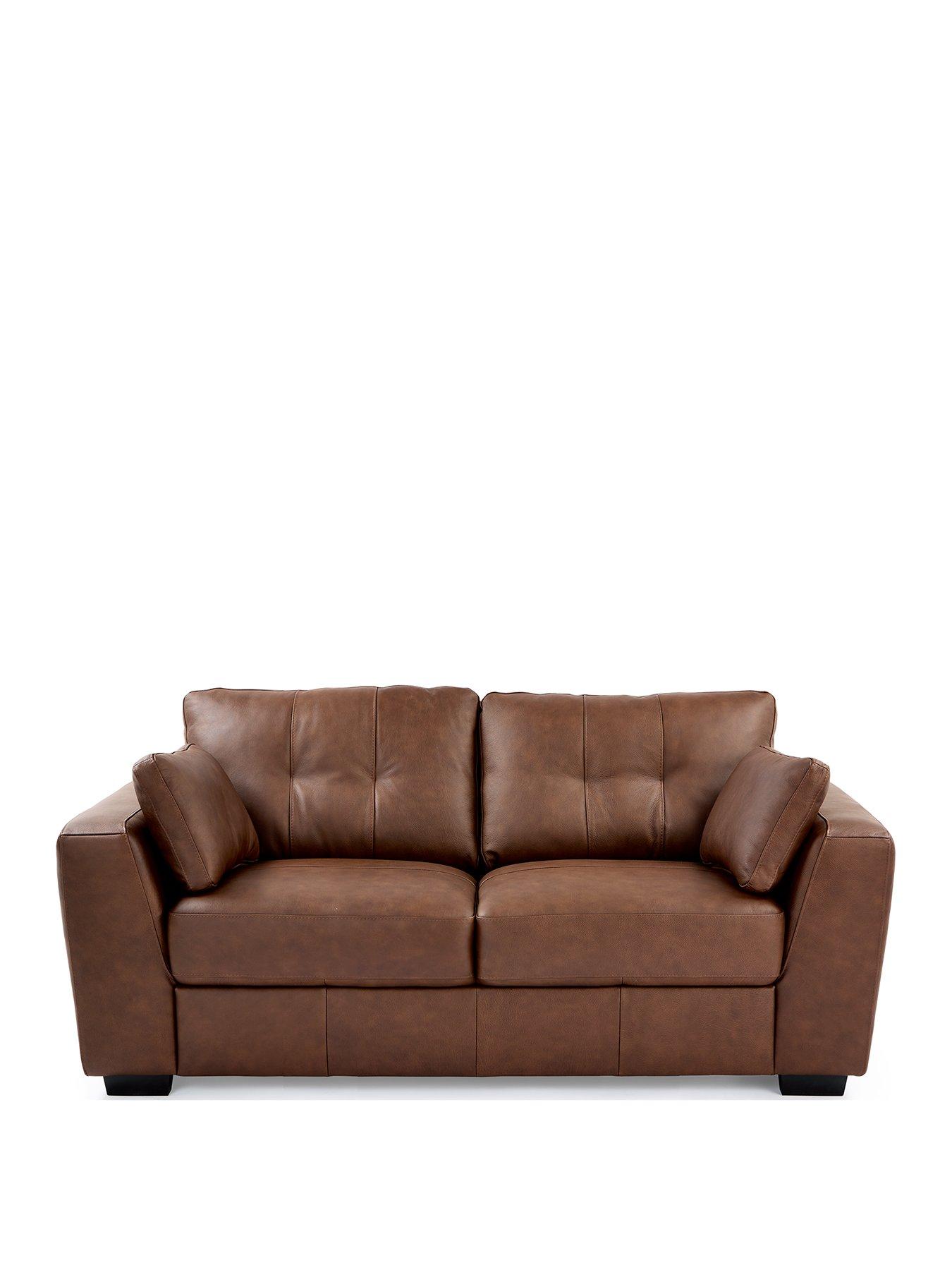Very Home Arden 2 Seater Leather Sofa very.co.uk