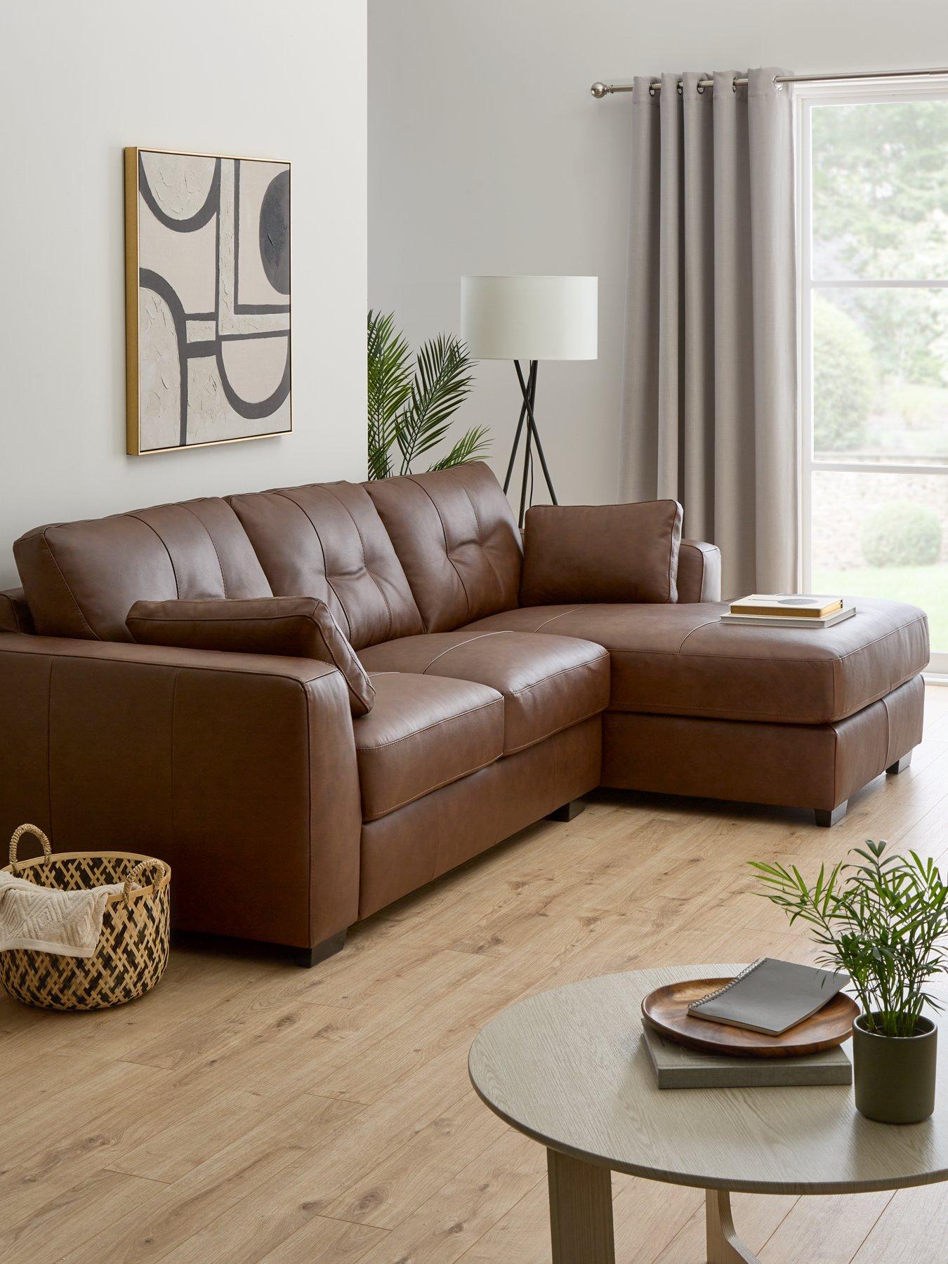 The Very Collection Arden Italian Leather Right Hand Corner Chaise